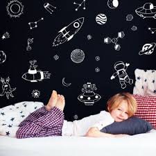 Space Doodles Wall Sticker Pack White
