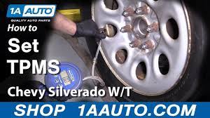 In some systems, there may be a separate alert for each tire. How To Set Tire Pressure Monitoring System 07 13 Chevy Silverado Youtube