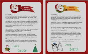 Letter From Santa Template Free Download Samples Letter Cover