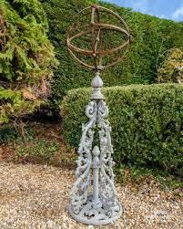 Reclaimed Armillary Sphere On Ornate Stand