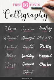 Calligraphy fonts that blend classic and contemporary strokes and embellishments.with styles ranging from soft, dreamy letterforms to the spiky handwriting of another era. Top 16 Free Calligraphy Fonts Hand Lettering In 2021