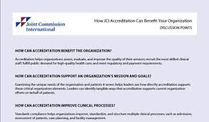 Jci Pathway To Accreditation For Hospitals