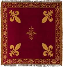 burgundy fleur de lys throw the