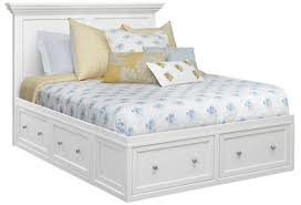 abbott white queen storage bed king