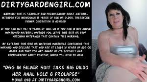 Dirtygardengirl in silver suit take big dildo her anal hole & prolapse -  ThisVid.com