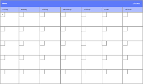 Monthly Calendar Diagram For Teams Cacoo