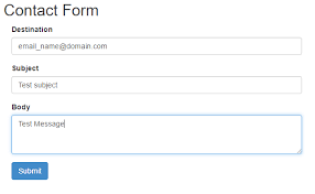 contact form using c asp net mvc