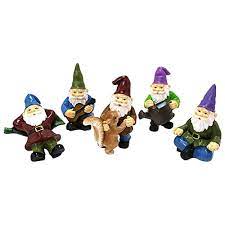5 pc fairy garden miniature gnomes kit