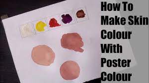 skin colour with poster colour how to