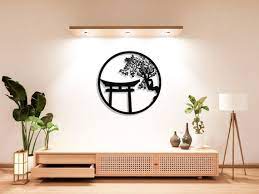 Japanese Metal Wall Art Bonsai Tree