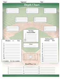 Baseball Depth Chart Template Fill Online Printable
