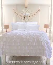 snow white ruffle duvet comforter cover
