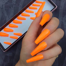 Check out our top ideas for coffin nails. Neon Orange Ombre Coffin Nails Nail And Manicure Trends