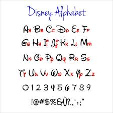 7 Disney Alphabet Letters Free Psd
