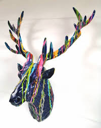 Xxl Stag Head Wall Mount Resin Faux