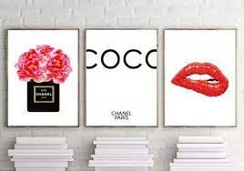 Inspired Coco Chanel Prints Set Of 3