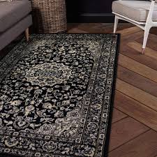 art silk tabriz carpet 2x4 black