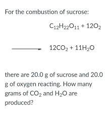 Answered For The Combustion Of Sucrose
