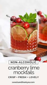 cranberry lime mocktail sweets