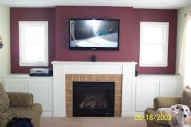 gas fireplace designs with tv above