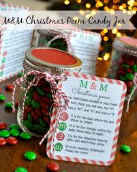 It's so easy to make these up, and we've done the hard part for you and have already made up the printable, so you can just print them off and. M M Christmas Poem Candy Jar Tutorial Simple Sojourns