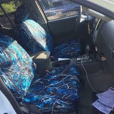 Blue Camo Car Seat Covers