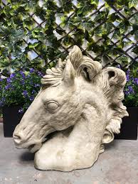 Reconstituted Stone Horse Head Statue