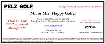 gift certificates us pelz golf