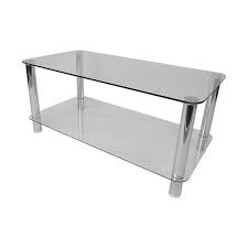 Two Tier Glass Chrome Coffee Table