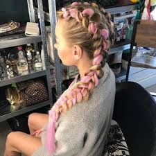 Beautiful french braids pictures with bangs and buns for inspiration. Braid In Colored Hair Extensions Fantasy Manifesto