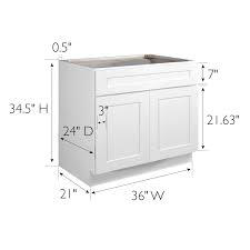 brookings sink base cabinet white 36