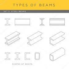 set of steel beams stock vector image
