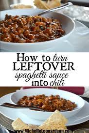 how to turn spaghetti sauce into chili