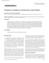 middle ear and hearing in cleft children