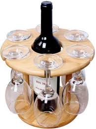Product title kato wine 2 bottle holder & 4 glass rack, wine glass. Magnusdeal Wine Glass Holder Bamboo Tabletop Wine Glass Drying Racks Camping For 6 Glass And 1 Wine Bottle Wooden Glass Holder Price In India Buy Magnusdeal Wine Glass Holder Bamboo Tabletop