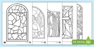 Colouring Stained Glass Templates