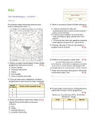 Test 1) Azja Klasa 8 | PDF