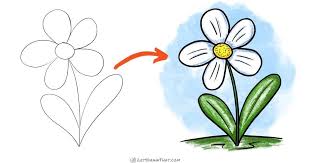 simple flower drawing a beautiful