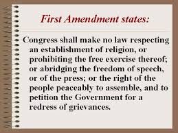 It also protects the right to peaceful protest and to petition the government. The First Amendment To The Us Constitution A