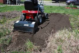rotary tiller for lawn and garden tractors