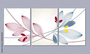 A Set Of Three Wall Paintings Canvas