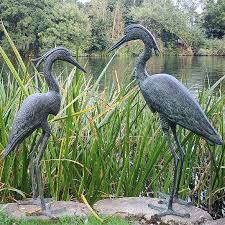 Decorative Outdoor Heron Statue Forge