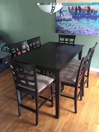 Beauty counter height dining table set. Reduced Bar Height Dining Table With 8 Chairs Rectangular Square