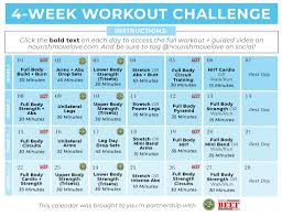 4 week workout plan pdf with meal plan