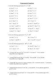 Trigonometric Equations Pdf