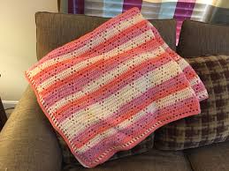 Crochet Blanket Done With Sweet Roll Yarn In The Color
