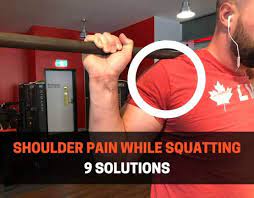 fix shoulder pain while squatting