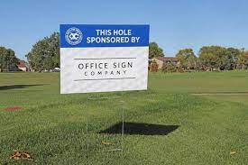 corrugated golf signs golf tournament