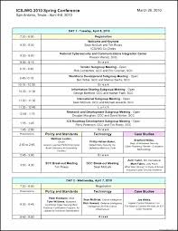 Conference Schedule Template Sample Conference Agenda Template