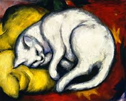 The White Cat Painting Franz Marc Oil